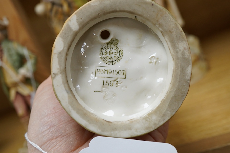 Three Royal Dux figures and a Royal Worcester blush Ivory figure, 30cm